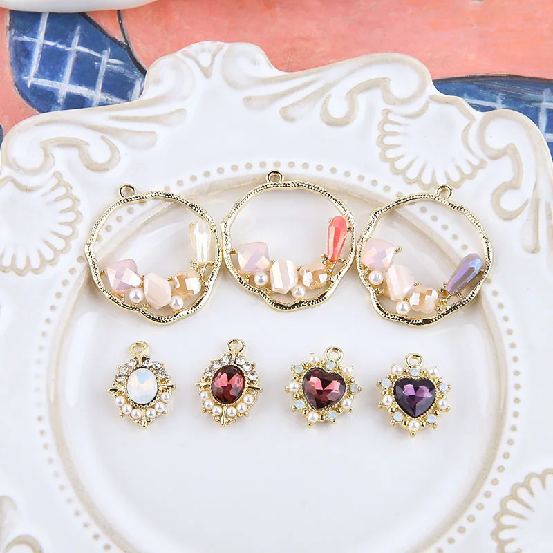 Аксессуары ручной работы Ретро стиль сплав ветра жемчуг набор бриллиант круглая