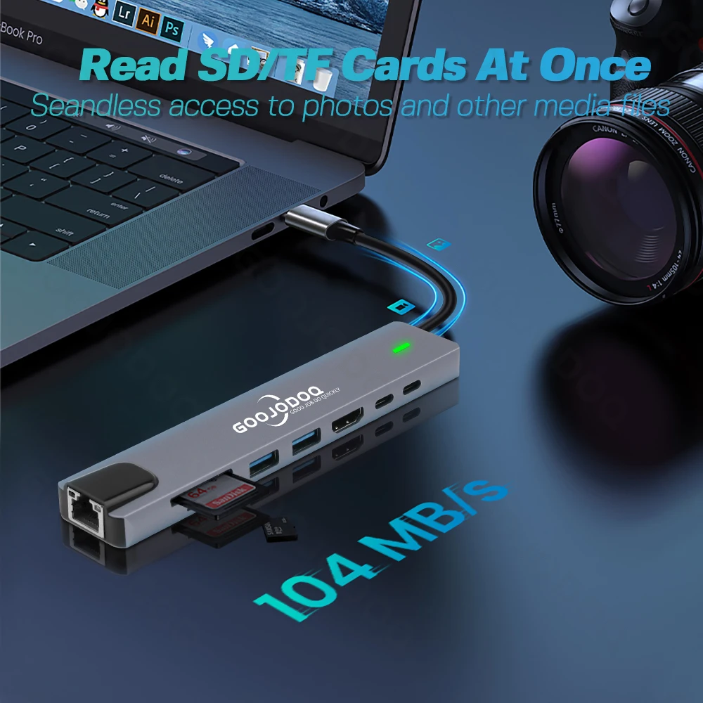 USB-концентратор тип C к HDMI-совместимый адаптер USB 3 0 8 в 1 Тип концентратор RJ45 PD