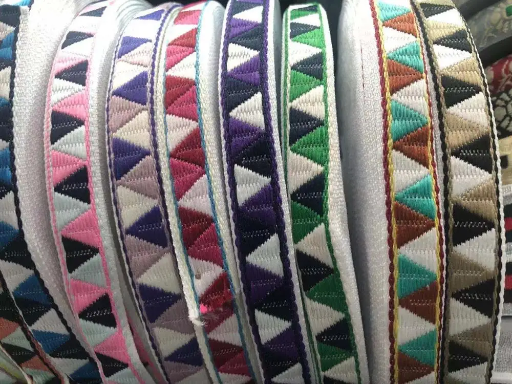 20yards/lots wide 2 cm Woven Jacquard Ribbon Trims triangular form geometric pattern for curtain and clothing accessory LS-2705 | Дом и сад
