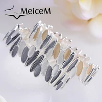 meicem 2021 hot selling enamel zinc alloy womens geometric colorful figure hand bangles for women mother birthday gift charming