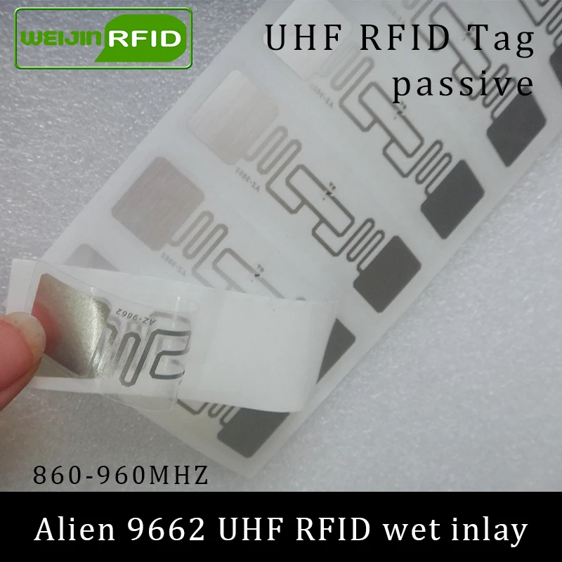 УВЧ RFID метка наклейка Alien 9662 влажная инкрустация 915 МГц 900 868 860 960 Higgs3 EPCC1G2 6C смарт