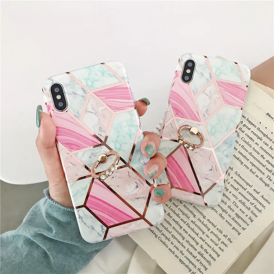 Милая девушка кольцо держатель мобильного телефона Coque Funda чехол для Apple iPhone X XS XR 7