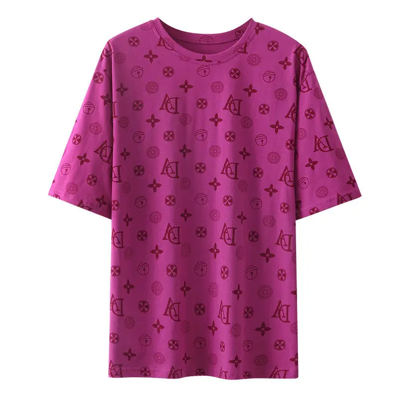 

Spring and summer ladies new jacket loose cotton short sleeve t-shirt