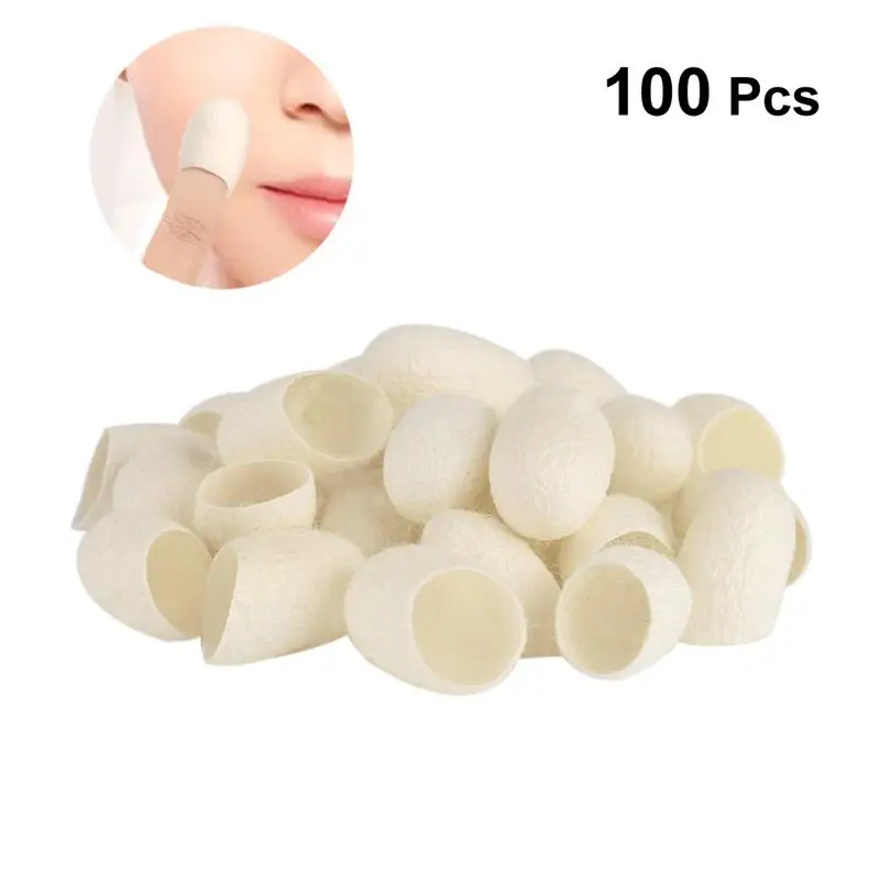 RUIMIO 100 шт./упак. Горячие коконы из натурального шелкопряда для ухода за лицом отшелушивающее средство