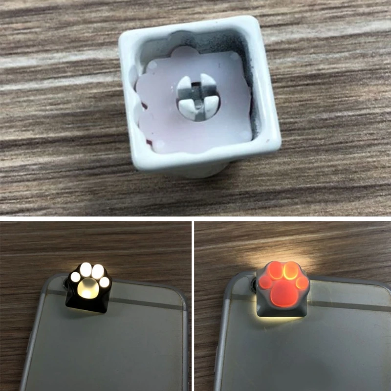

Aluminum Silicone Kitty Paw Artisan Keycap Paws Pad Keyboard keyCaps Cap