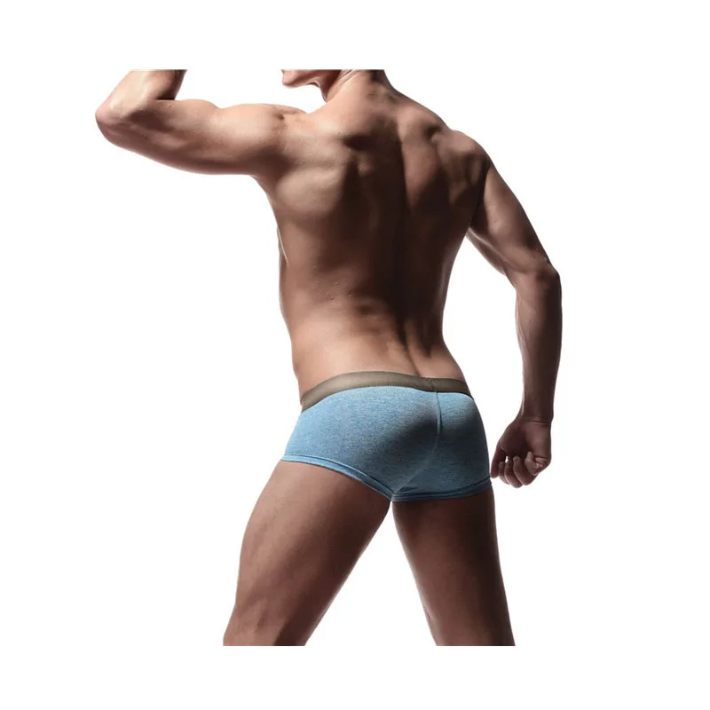 8PCS Men Boxers Cotton Underwear Male Sexy Low Waist Underpants Men's Cotton Boxer Shorts Tight Boxer Shorts Underwear Trunks