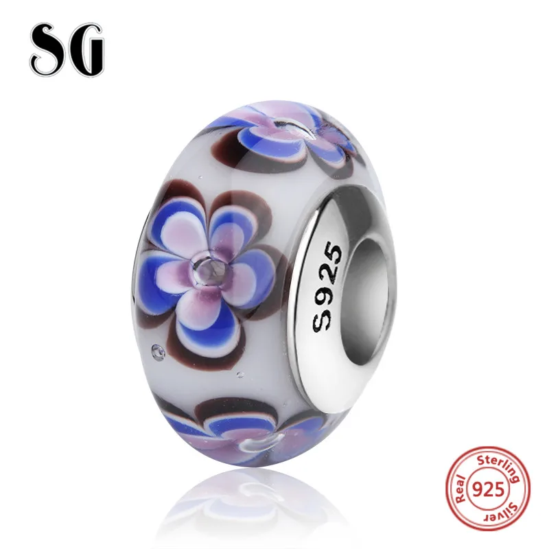 SG Aliexpress бусины из муранского стекла Стерлинговое Серебро 925 пробы сделай сам