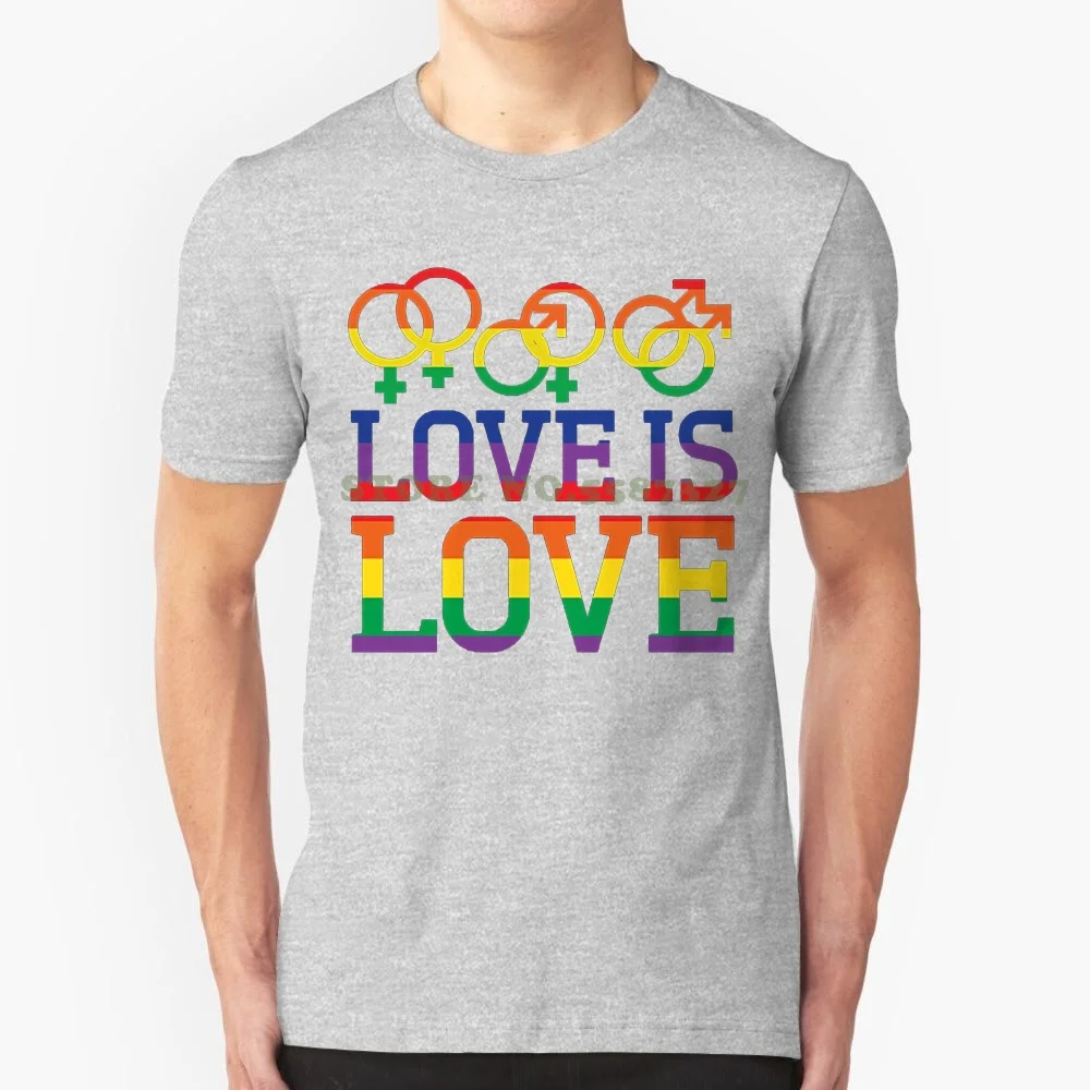 Футболки с круглым вырезом Мужской низкая цена стимпанк Love Is футболка Rainbow