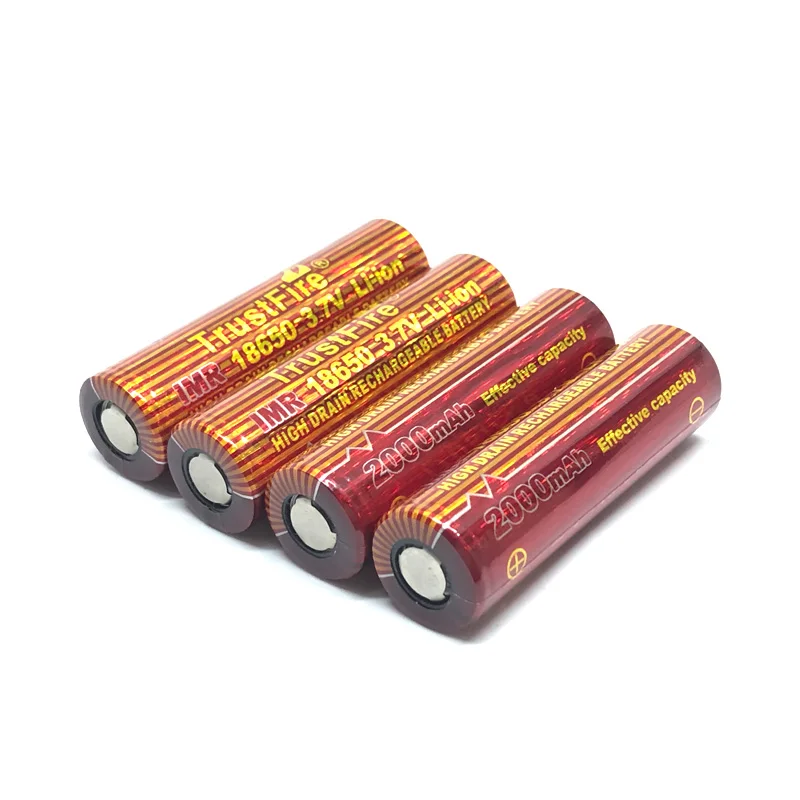 TrustFire IMR 18650 2000 мАч 3 7 В литий-ионный аккумулятор литиевые аккумуляторы для