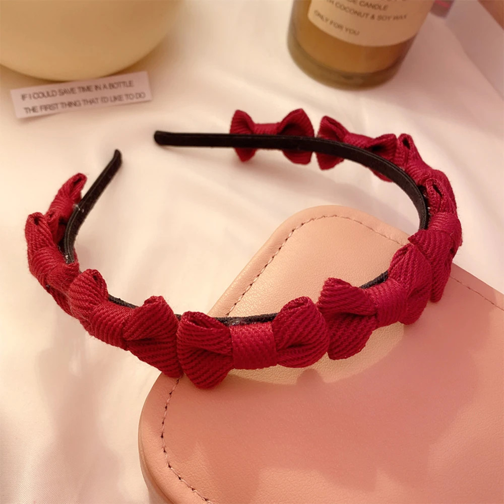

New Girl Candy Color Small Bow Headband Cute Headdress Ins Sweet Hair Hoops Fashion Hair Accessories