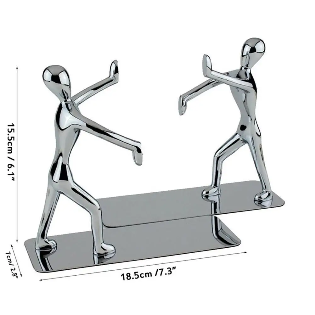 

2Pcs Kung Fu Figurine Hand Push Office Book Stand Organizer Holder Home Shelf