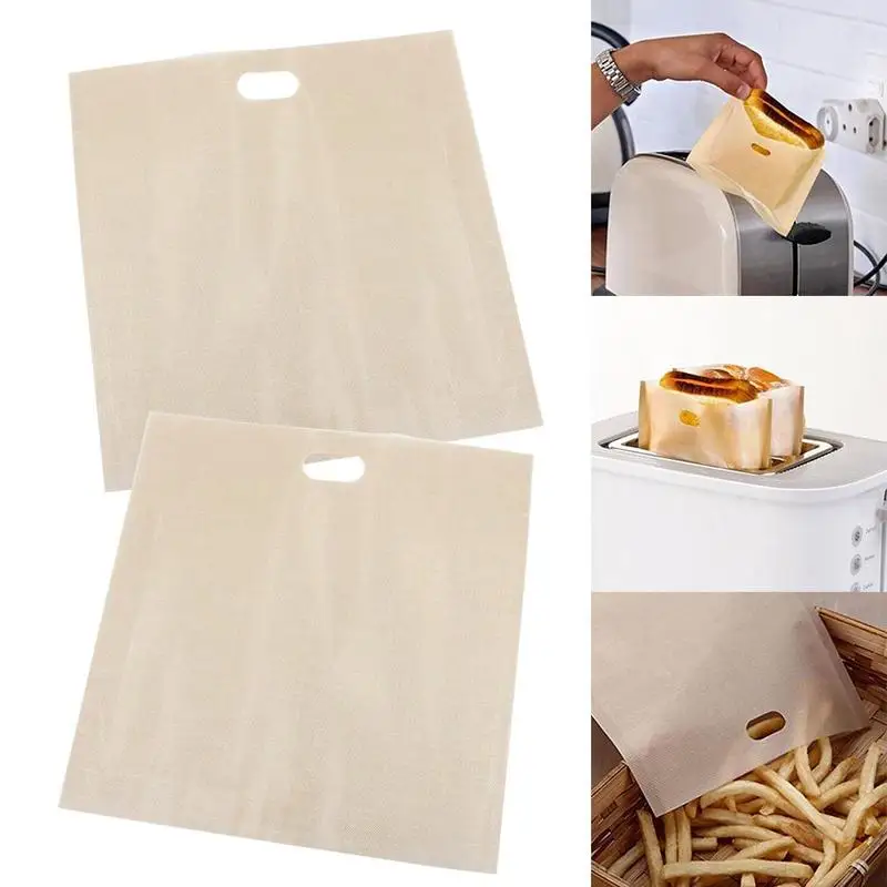 

1PC Reusable Toaster Bag Non Stick Sandwich Bags Grilled Coated Tools Pastry Microwave Fiberglass Cheese Heating Made Toast F9G2