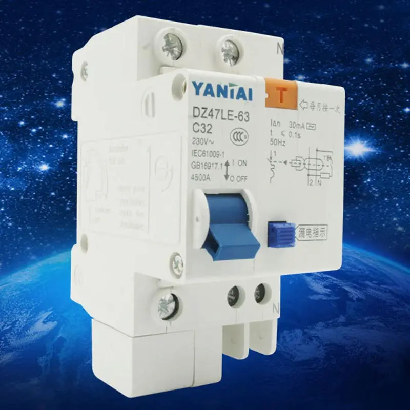 

1PCS 1P+N RCBO RCD ELCB Residual Current Circuit breaker With Over And Short Current Leakage Protection