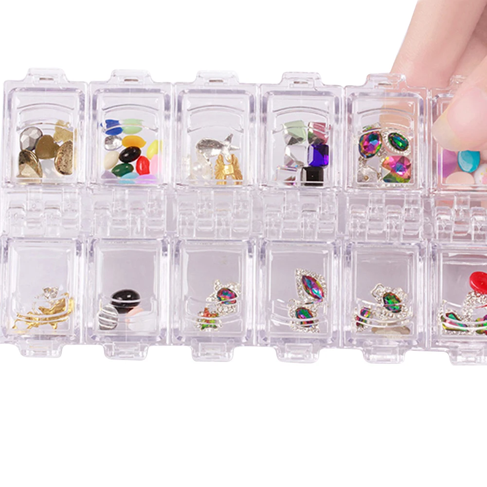 Ящик для хранения ювелирных украшений с пустыми наконечниками дизайна ногтей