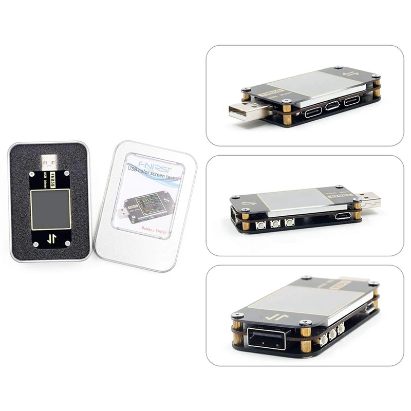 USB измеритель мощности тестер напряжения тока FNB38 мультиметр для QC4 + PD3.0 2 0