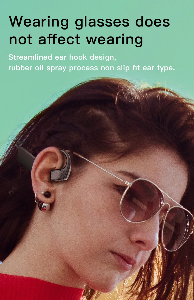 

Super light Bone Conduction Earphone Bluetooth V5.0 headphone Wireless Headset TWS Outdoor Sports Waterproof Earbuds Handsfree