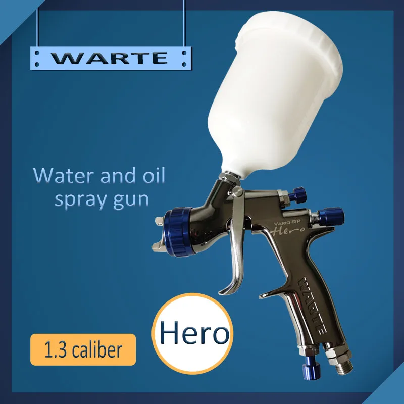 

1.3 Caliber RP Warte Hero Spray Gun Upper pot Low Pressure Environmental Protection Car Spray Varnish Topcoat Color Paint VOC