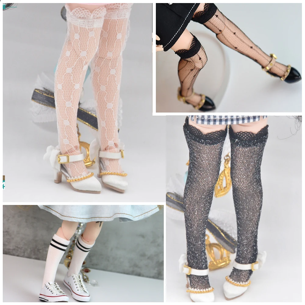 

Fits 28-30cm Blyth Azone OB22 OB24 Doll socks accessories Fashion jacquard socks Netted stockings
