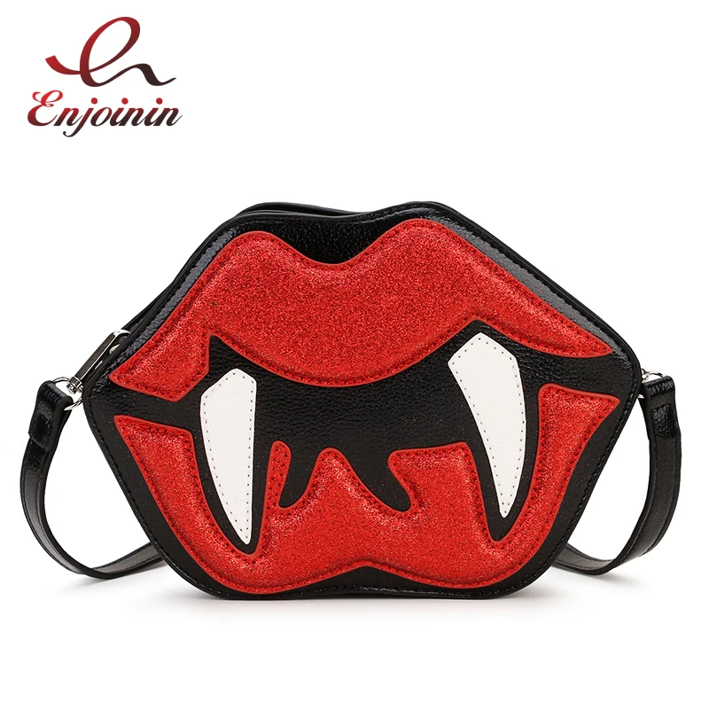 Модные женские кошельки и сумки из искусственной кожи с зубами дьявола сумка