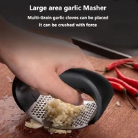 manual stainless steel garlic press multifunctional mashed garlic ginger mince gadget curve vegetable tools kitchen accessories
