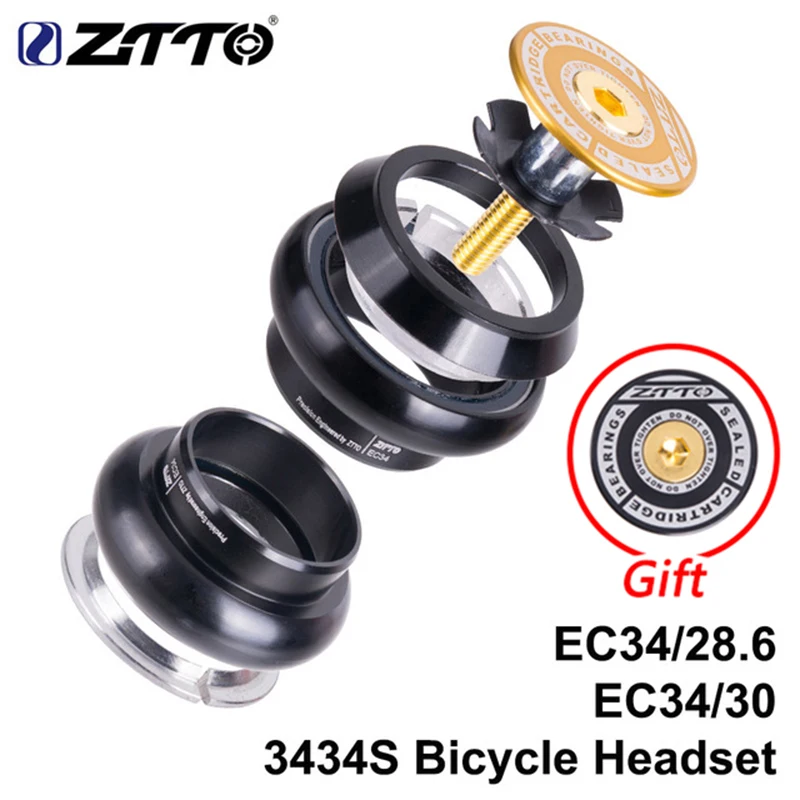 Ztto MTB дорожный велосипед рулевая колонка беспроводная гарнитура 34 мм EC34 CNC 1 1/8 28 6