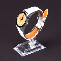 l size 10cm high flexible clear acrylic men watch display stand watch holder watch showcase wacth showing rack detachable