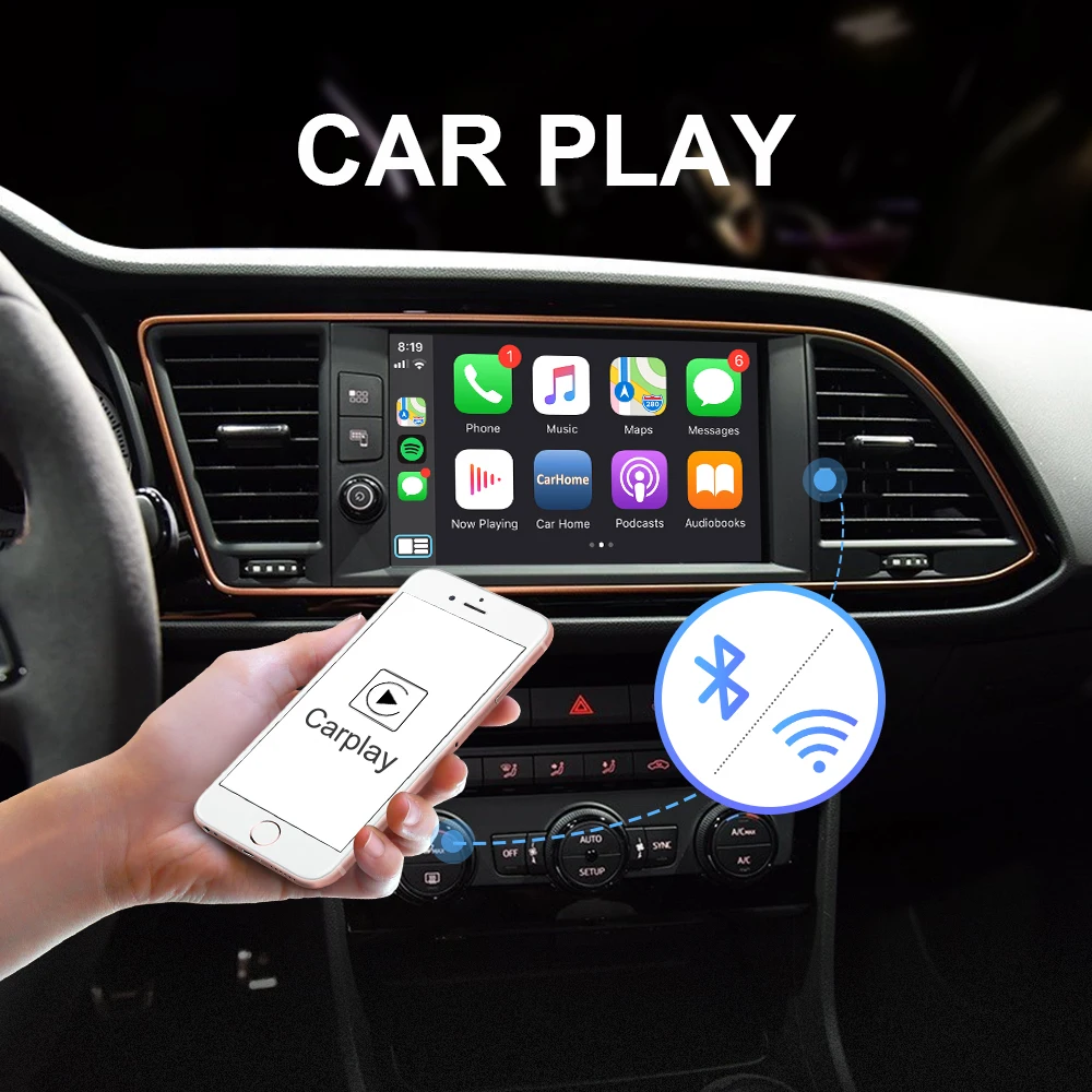 ISUDAR беспроводной Carplay для VW/Volkswagen/Golf/Polo/Tiguan/Passat/b8/SEAT/Leon/Skoda/Octavia/Audi MMI MIB Система Android
