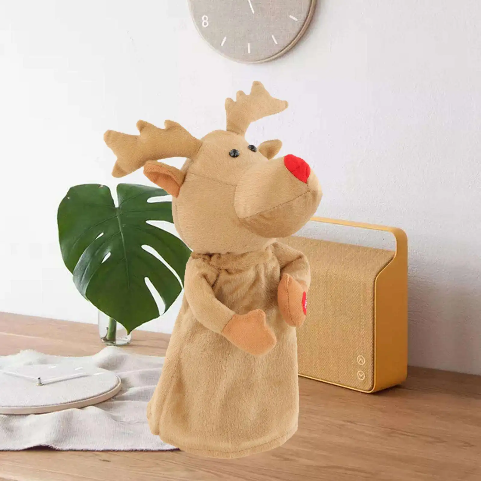 

Electric Reindeer Doll Ornament Toy Plush Christmas for Xmas Gift Birthday Toddlers