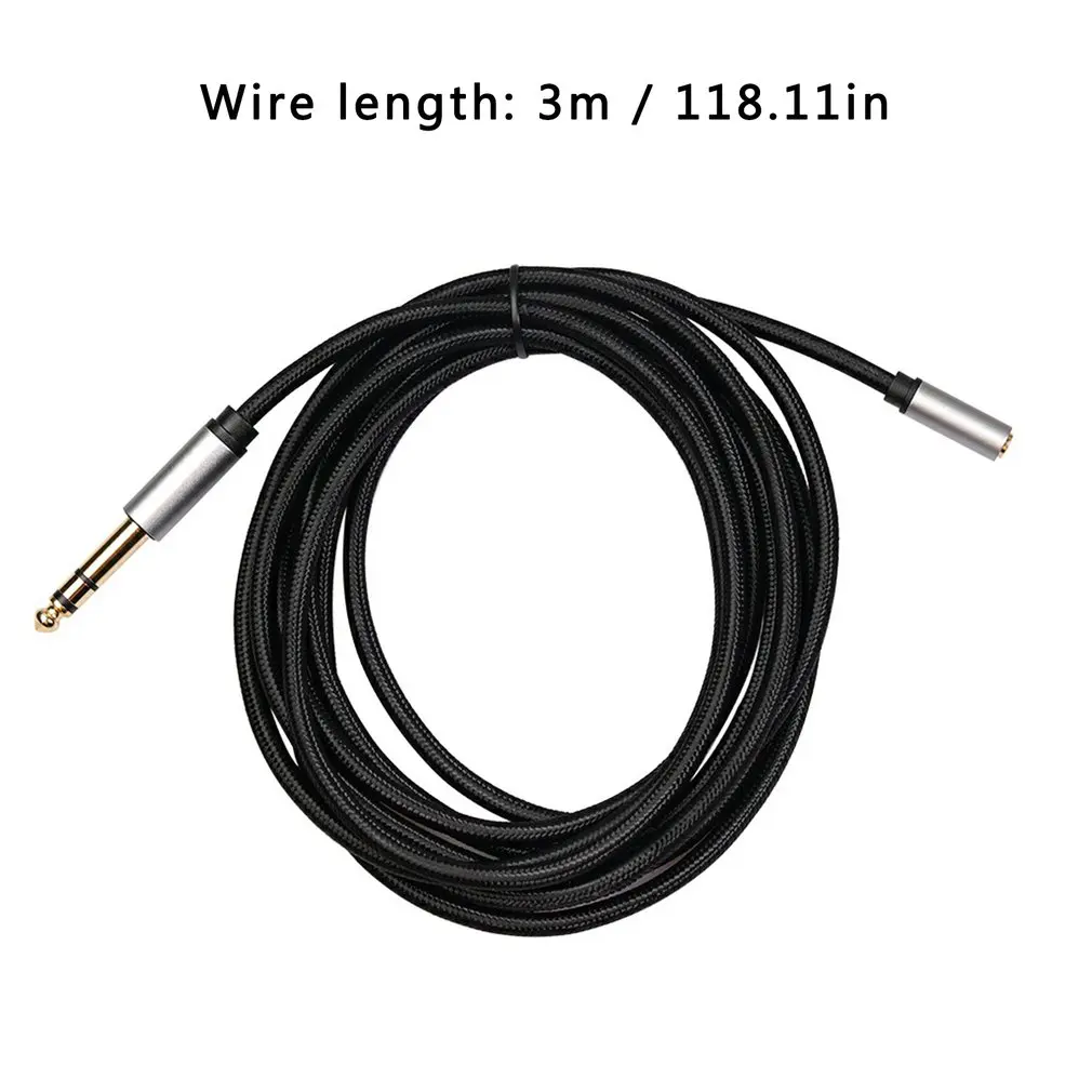 

6.35mm Male To 3.5mm Female Double Shielding Audio Adapter Cable For Microphone Mixer Guitar Home Theater Amplifier