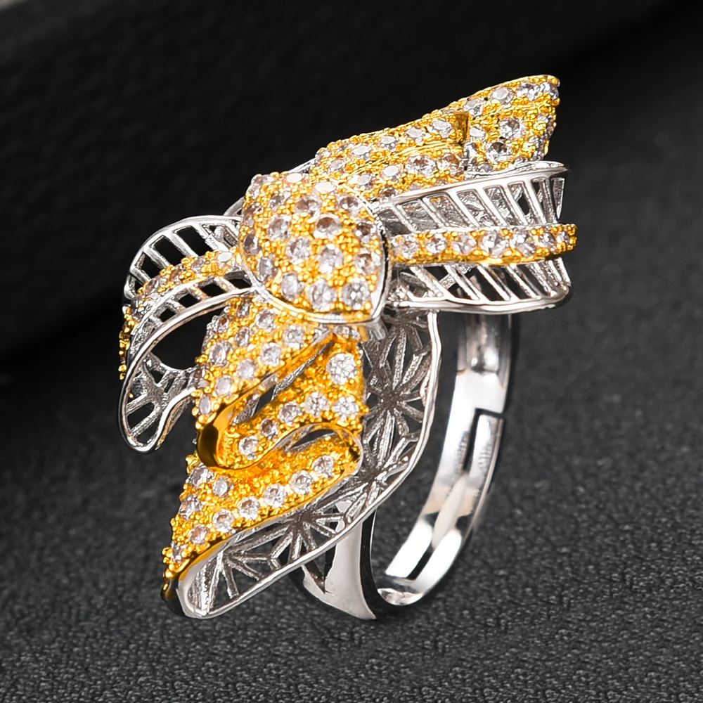 barato Kellybola 4 Pçs Conjuntos De Jóias De Casamento Feminino Quente Luxo Bowknot Flores Zirconia Cúbica Gargantilha Colar Brinco Dubai Conjuntos De Jóias