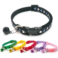 pet collardog leashdog collar tractionlove printcartoon style with bell pet collar cat collar with bell