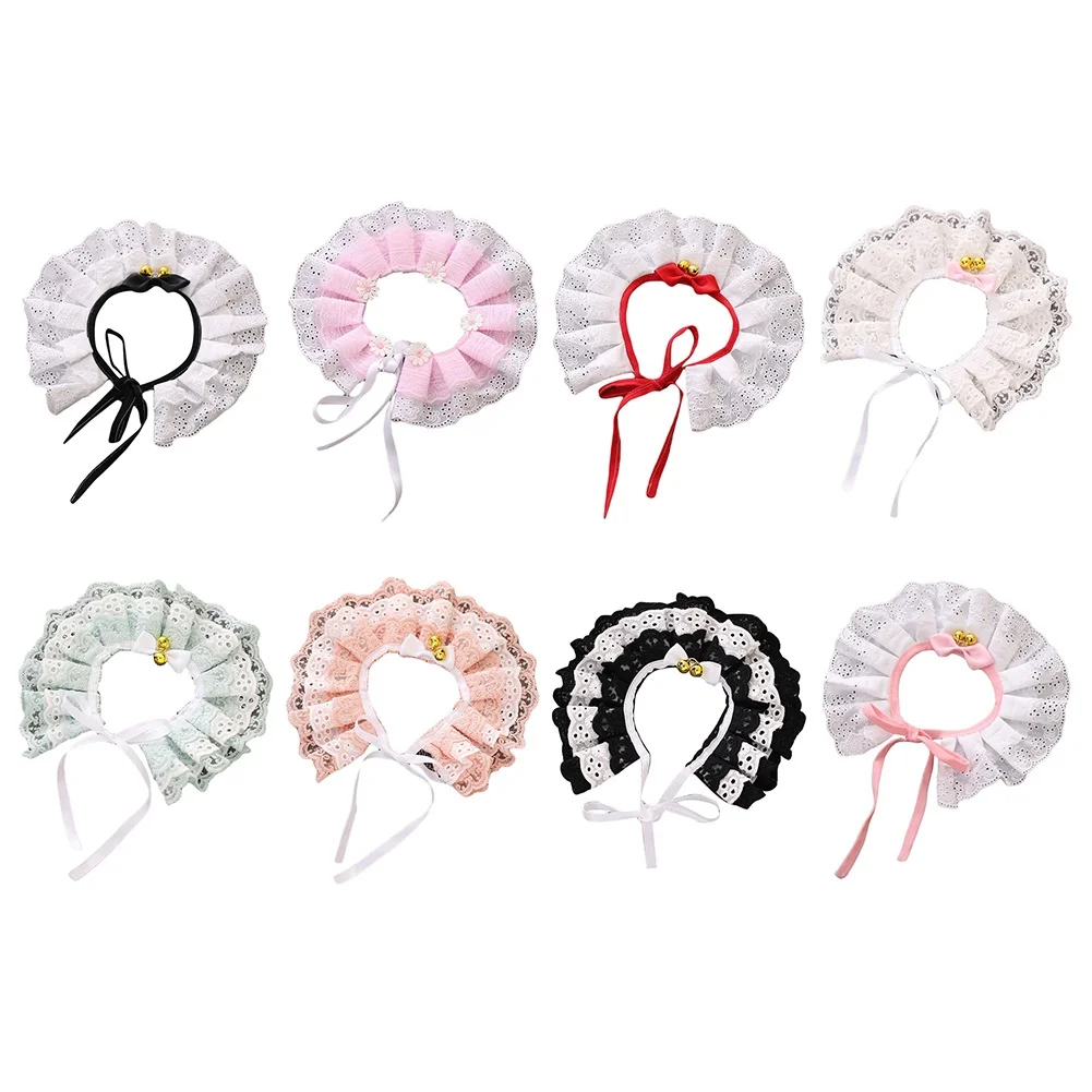 Кружевной воротник колокольчик с цветочным бантом для кошек Котят щенков