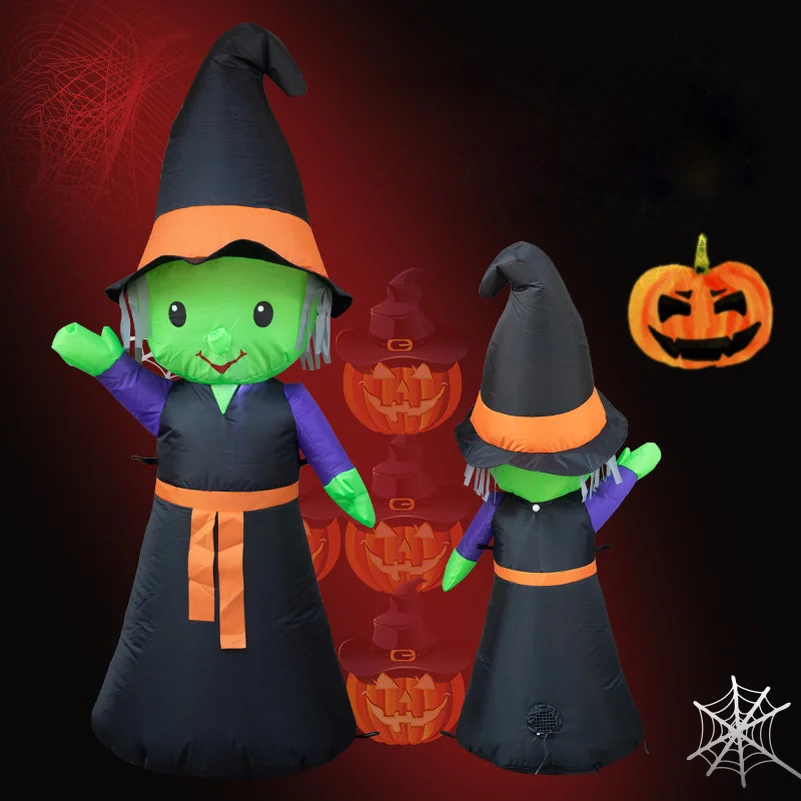 1 2 м Led Хэллоуин колдунья надувной Призрак для дома садовые украшения ведьма