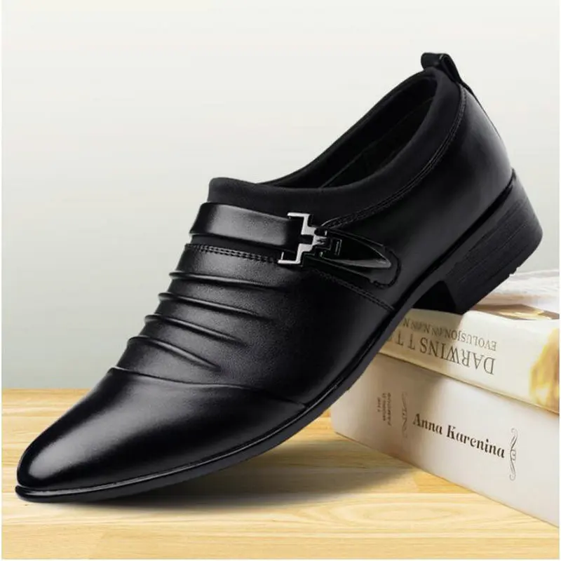 

italian fashion oxford shoes for mens large sizes men formal shoes leather dress loafers man slip on masculino shoes A53-11