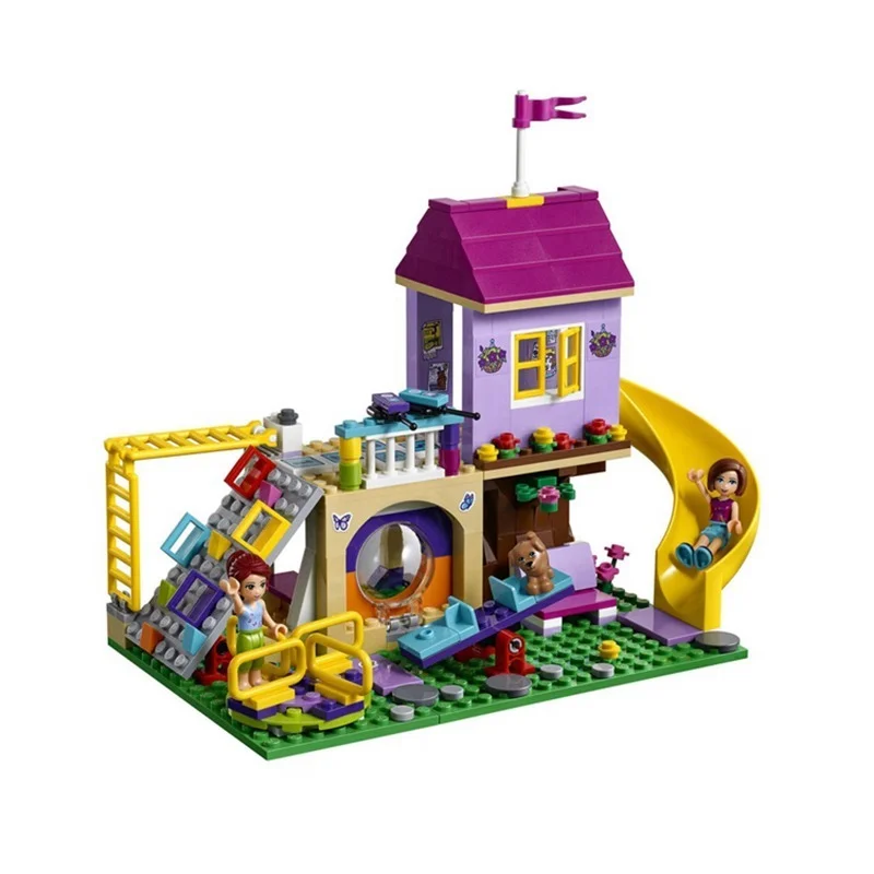 

Girls Friends Series Heartlake City Playground Castle Carriage Tree House Building Blocks Bricks Education Toys For Child Gift