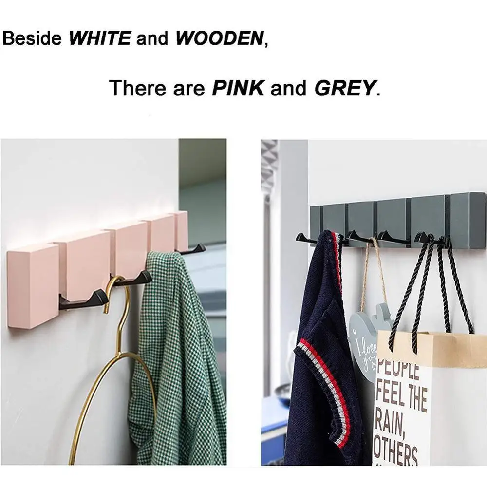

Foldable Coat Rack Bamboo Hallway Hat Hook Hanger Bedroom Wall-Mounting Brack Door Kitchen Room Hook Wall Hook Toilet Corne K7D9