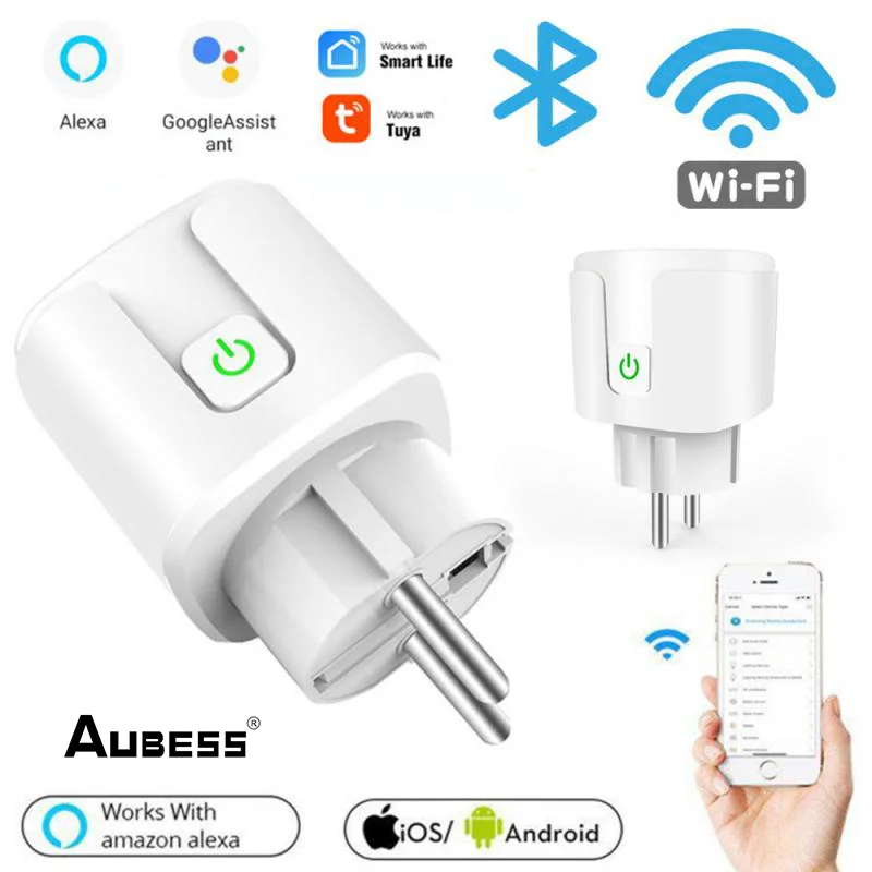 

Умная розетка с поддержкой Wi-Fi, 20 А, с голосовым управлением