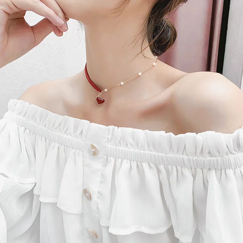 Модные ювелирные изделия блестящее ожерелье с подвеской в виде жемчужного