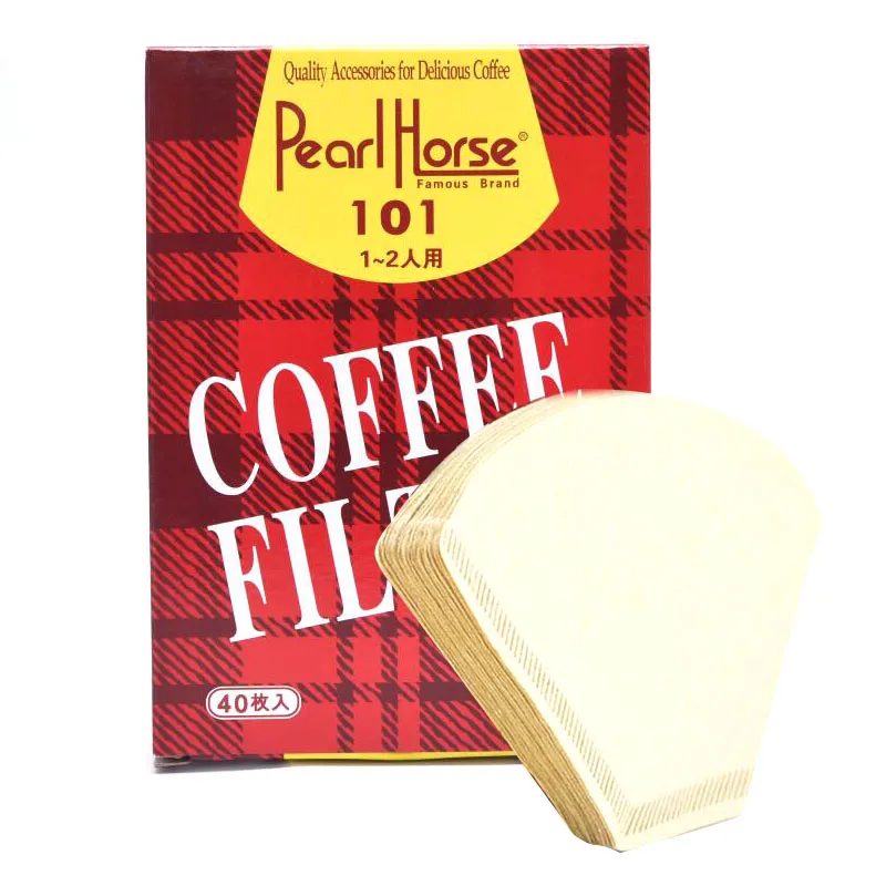 

40 X портативные Сменные бумажные фильтры для кофе натуральная древесная масса