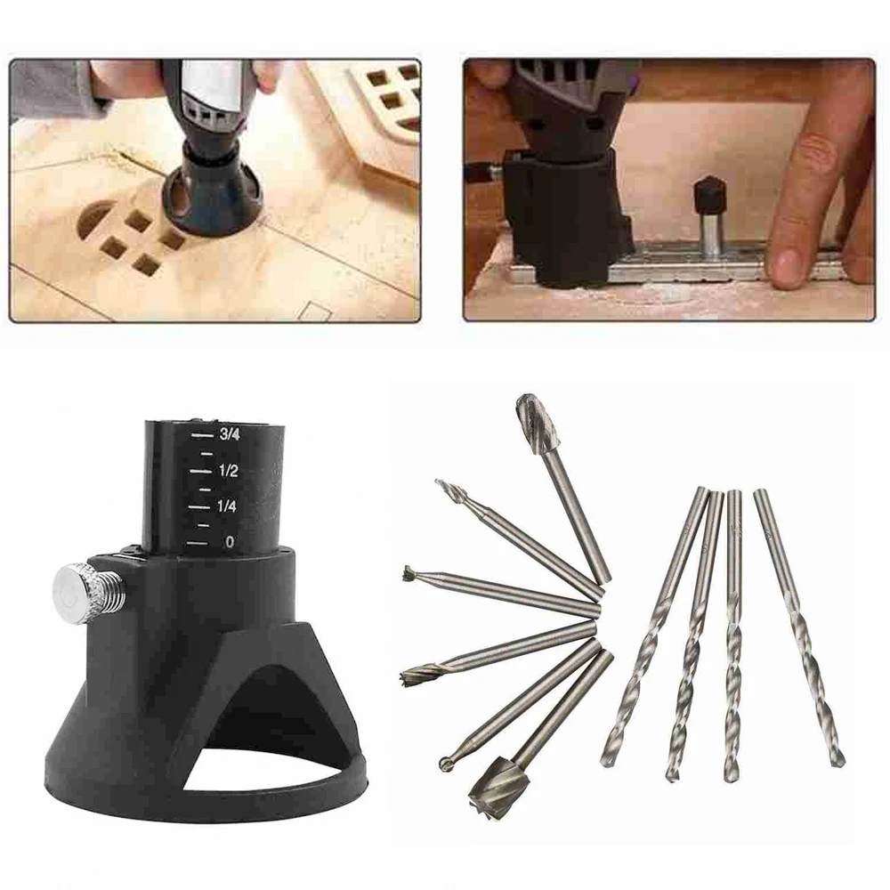 

11pcs Rotary Multi Tool Router Drill Bits Set Horn Accessories For Electric Grinder File Combination Set Rotary File Twist Drill