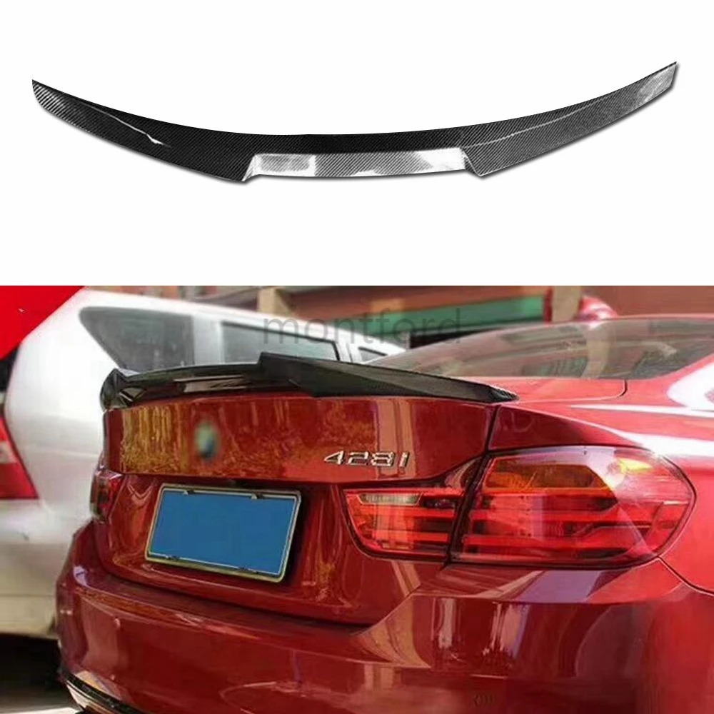 

M4 Style Carbon Fiber Rear Roof Spoiler Trunk Lip Wing For BMW F32 4 Series 2 Door Coupe F32 2014 2015 2016 - UP 420i 428i 430i