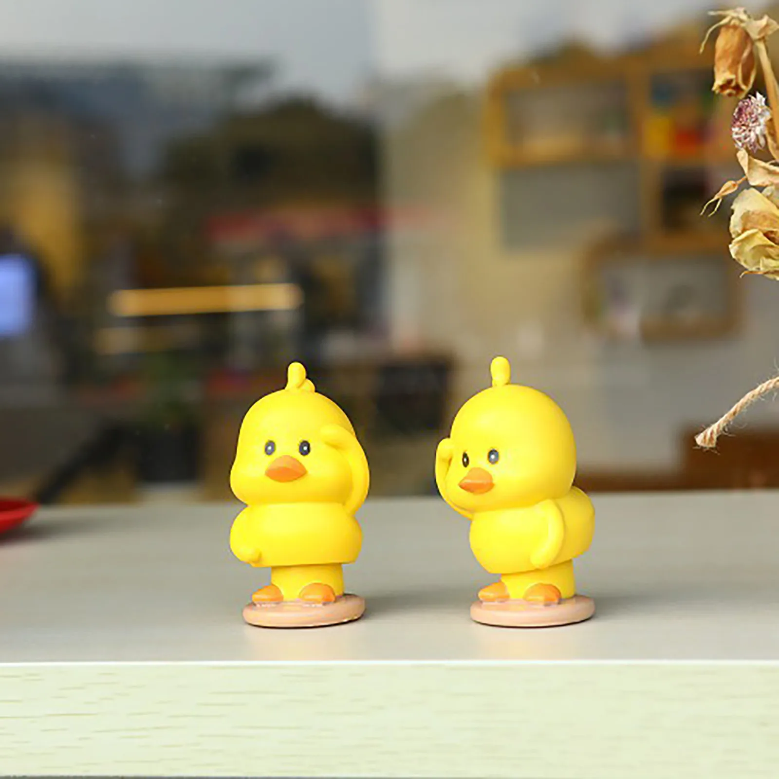 Милая мультяшная миниатюрная утка маленькие желтые утки украшения для
