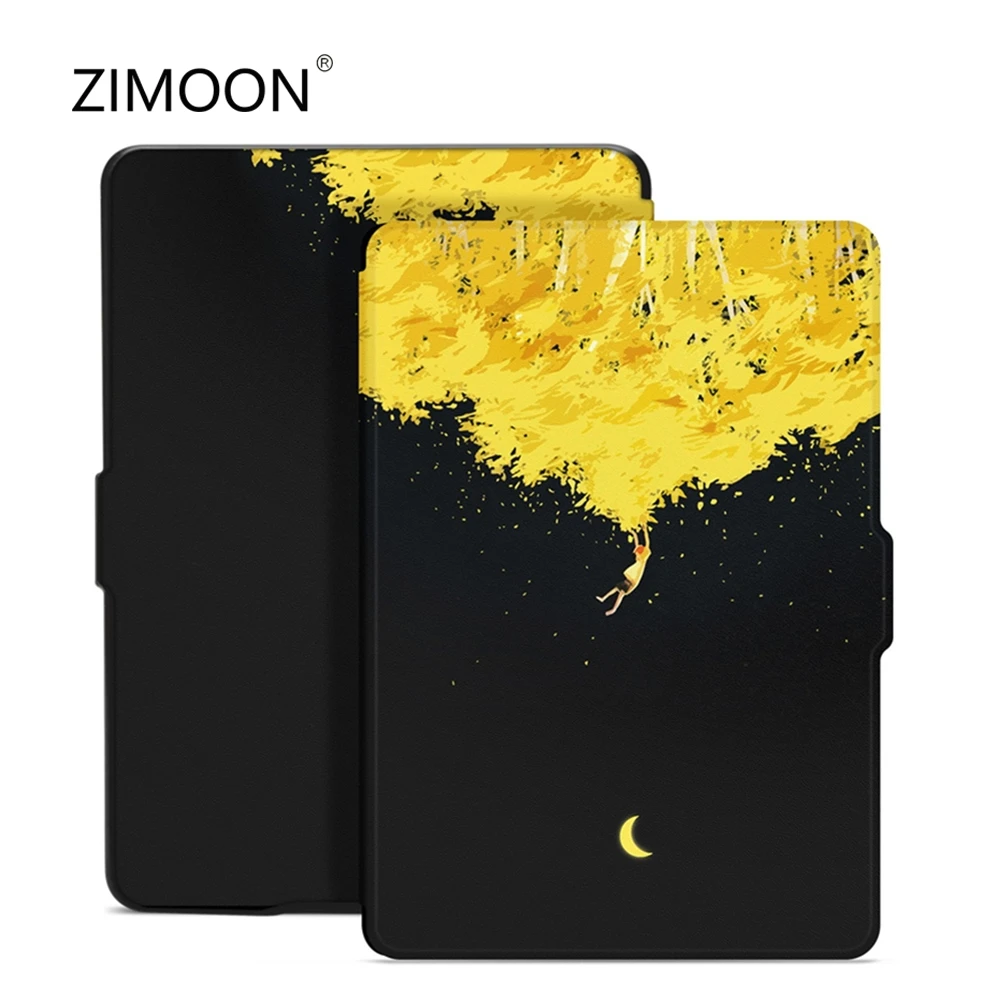 Чехол с принтом для Amazon Kindle Paperwhite 1/2/3 DP75SDI Van Gogh Design Skin Auto Wake Up/Sleep 6 дюймов
