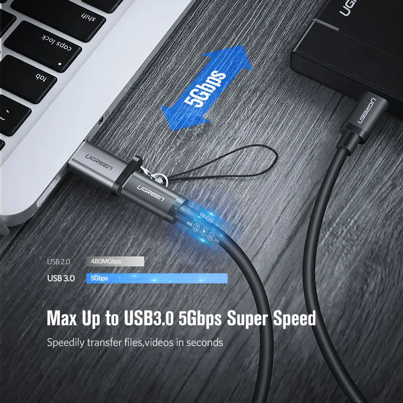 Адаптер Ugreen с USB Type C 3 0 папа на 1 мама адаптер для ПК ноутбука Samsung Huawei наушников |