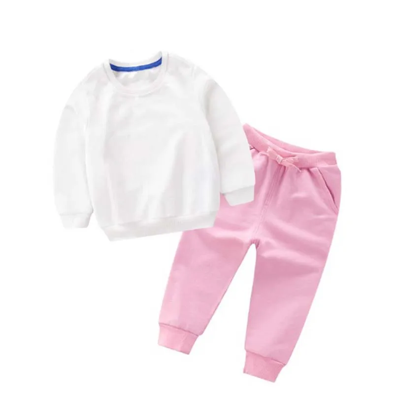 Детский хлопковый костюм из двух предметов кофта с длинным рукавом и длинные