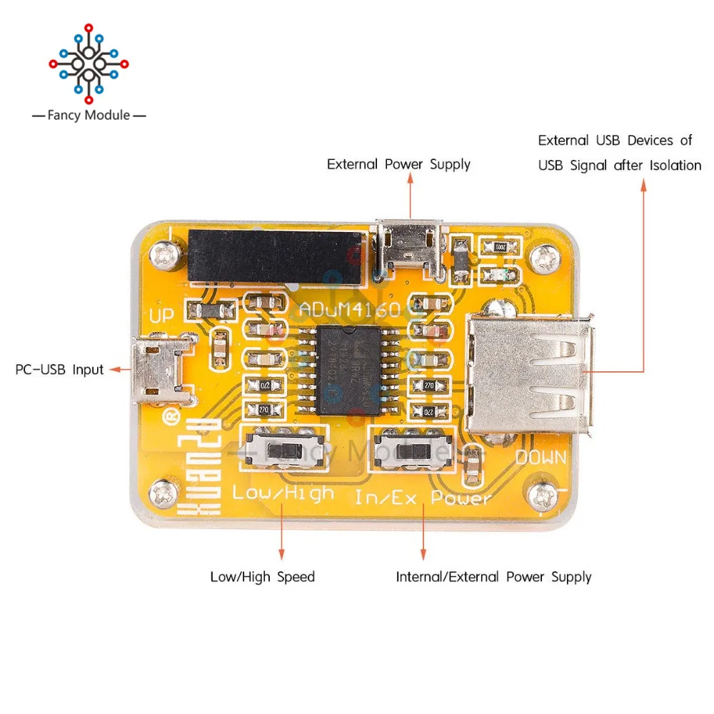 Diymore ADuM4160 USB для модуль изолятора шумоподавитель промышленный изолятор защита