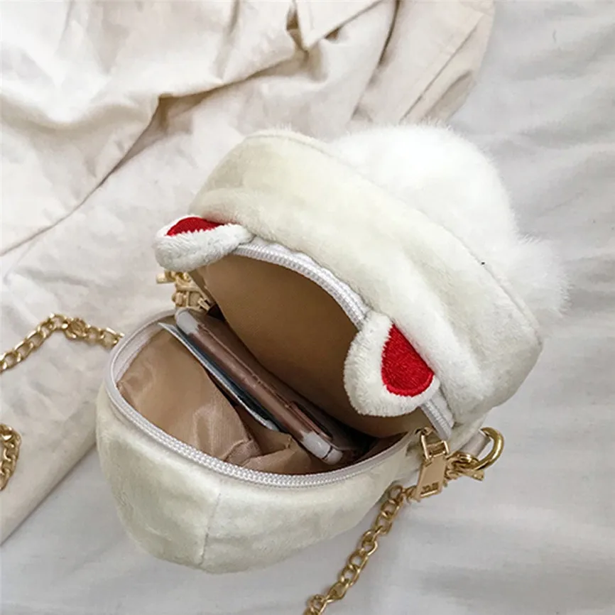 Модная женская плюшевая сумка с цепочкой Koala Женская медвежонком через плечо