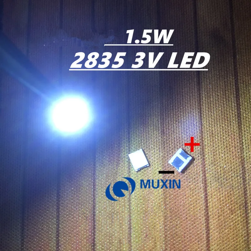 Universal LED Backlight 1.5W 3V 1210 3528 2835 131LM CUW JHSP Cool White LCD TV Application 4000PCS | Лампы и освещение