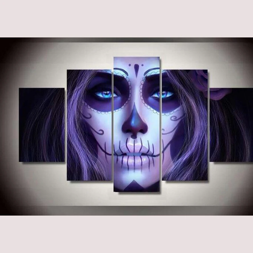 Набор для алмазной вышивки Череп картина с квадратными/круглыми стразами 5D