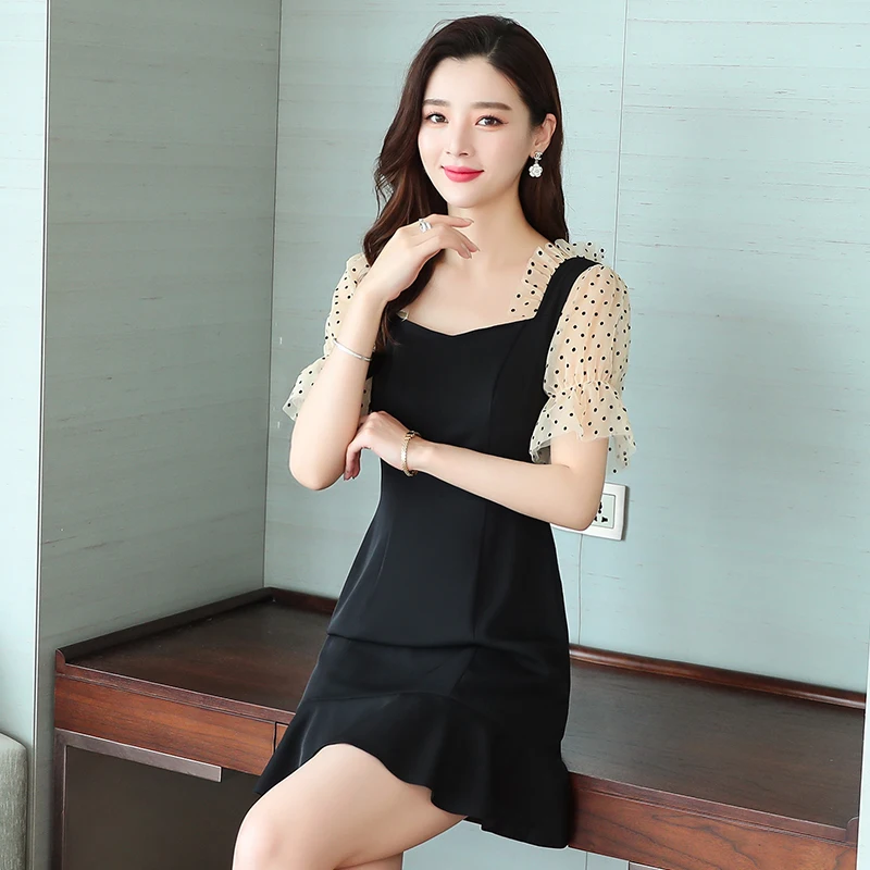 Женское облегающее платье повседневное винтажное мини в Корейском стиле|Женские